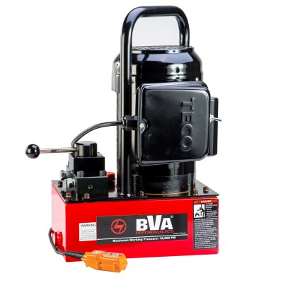 BVA Hydraulics Standard Electric Pump, 0.5HP, 1ph, 60Hz, 120V, Manual, 3W/3P, 1 Gal