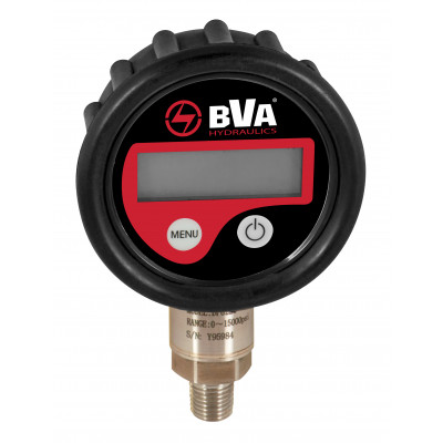 BVA GE2514A, Digital Pressure Gauge, 2-1/2" Dia. Face, 0 - 15,000 psi, 1/4"-18NPTF, LCD  Display