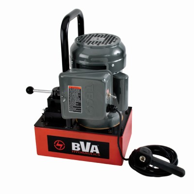 BVA Hydraulics Standard Electric Pump, 0.5HP, 1ph, 50Hz, 230V, Manual, 4W/3P, 1 Gal