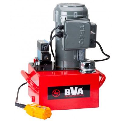 BVA Hydraulics Standard Electric Pump, 1HP, 1ph, 60Hz, 120V, Dump Solenoid, 3W/2P, 2 Gal
