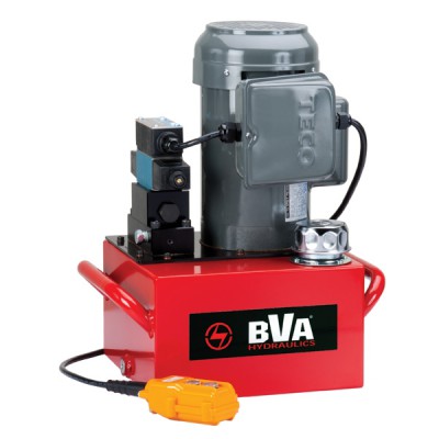 BVA Hydraulics Standard Electric Pump, 1HP, 1ph, 50Hz, 230V, Solenoid, 3W/3P, 2 Gal