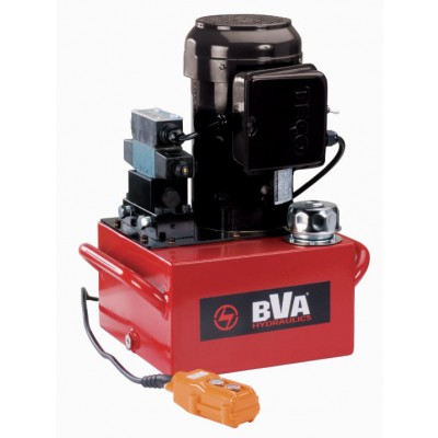 BVA Hydraulics Standard Electric Pump, 1.5HP, 1ph, 50Hz, 230V, Solenoid, 4W/3P, 3 Gal