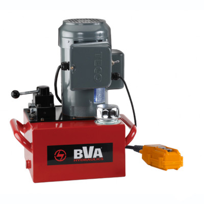 BVA Hydraulics Standard Electric Pump, 1.5 HP, 1 PH, 60Hz, 120V, 10 ft. remote manual control, 3W/3P, 3 Gal., 10,000 psi (700 bar)