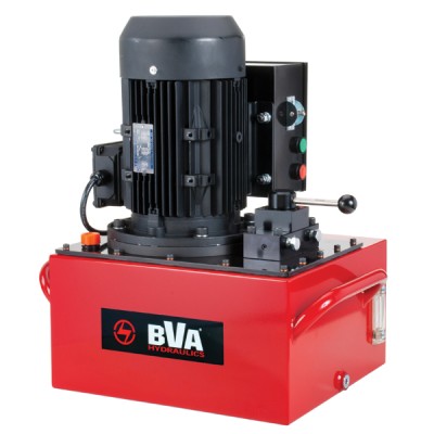 BVA Hydraulics Standard Electric Pump, 3 HP, 3-Phase, 60Hz, 208 - 240V, Solenoid Valve, 4W/3P, 6 Gal. Usable Oil.