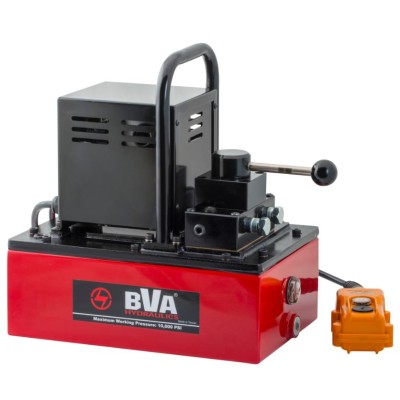 BVA Hydraulics Universal Motor Pump, 1 HP, 50/60Hz, 115V, Manual, 3W/3P, 1 Gal., 10,000 psi (700 bar)